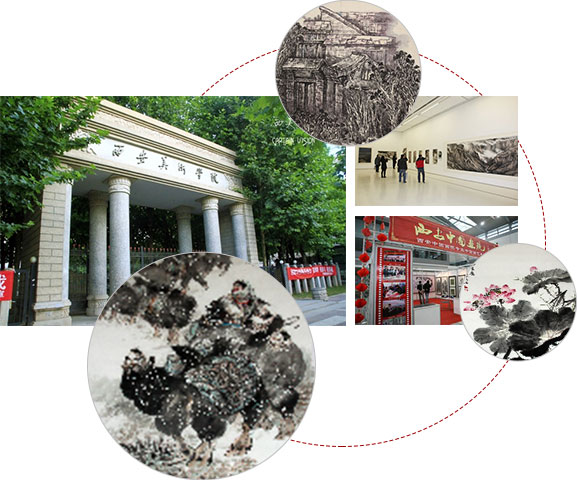 依托于陜西省美術(shù)家協(xié)會(huì)，陜西國(guó)畫院，西安美術(shù)學(xué)院，西安中國(guó)畫院等